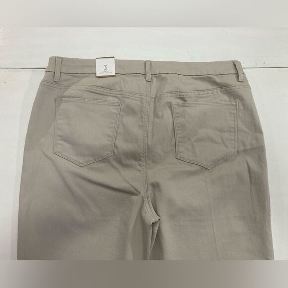 Chico's Pants Women’s XL Beige Perfect Stretch Girlfriend Slim Ankle Jeans - Picture 6 of 14